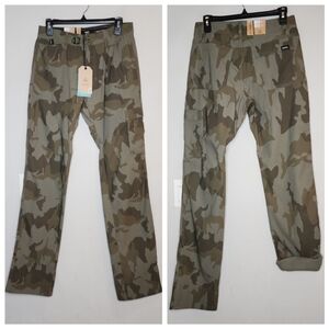 NWT prAna 28×36 Stretch Zion Pants II Green Camo Hiking Outdoor Tall
